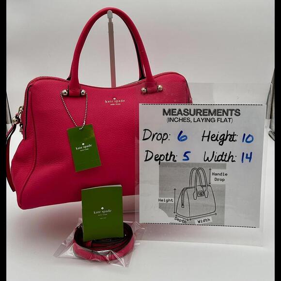 NWT KATE SPADE NEW YORK Audrey Charles Street Handbag W/Shoulder Strap Pink - Picture 4 of 12